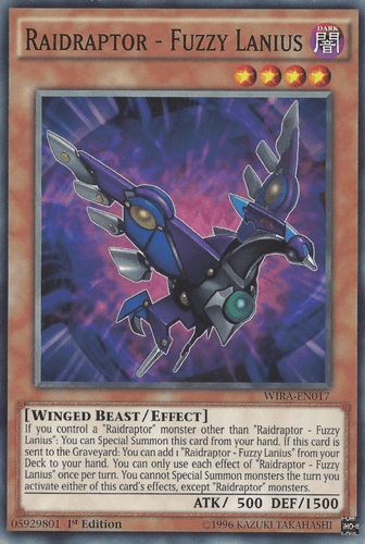 Raidraptor - Fuzzy Lanius - WIRA-EN017 Common 1st Edition