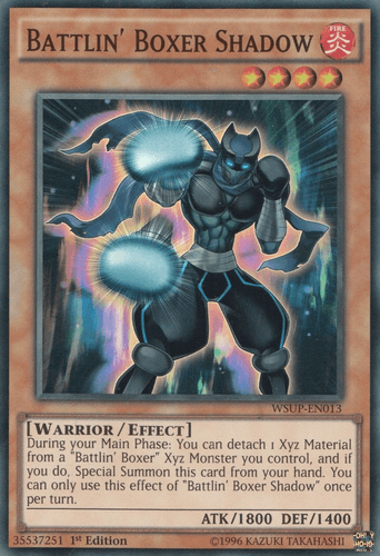 Battlin' Boxer Shadow - WSUP-EN013 Super Rare 1st Edition