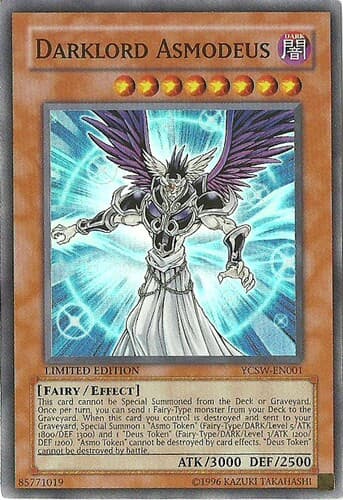 Darklord Asmodeus - YCSW-EN001 Ultra Rare Limited Edition