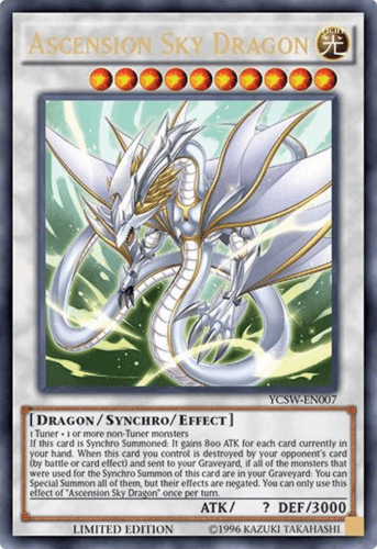 Ascension Sky Dragon - YCSW-EN007 Super Rare Limited Edition