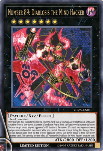 Number 89: Diablosis the Mind Hacker - YCSW-EN010 Super Rare Limited Edition