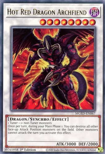 Hot Red Dragon Archfiend - YF06-EN001 Ultra Rare Limited Edition