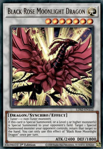 Black Rose Moonlight Dragon - YF07-EN001 Ultra Rare Limited Edition