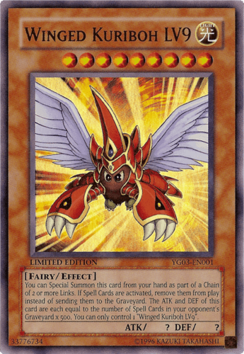 Winged Kuriboh LV9 - YG03-EN001 Ultra Rare Limited Edition