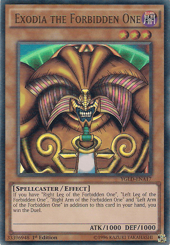 Exodia the Forbidden One - YGLD-ENA17 Ultra Rare 1st Edition