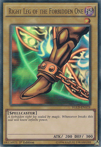Right Leg of the Forbidden One - YGLD-ENA18 Ultra Rare 1st Edition
