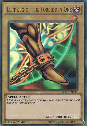 Left Leg of the Forbidden One - YGLD-ENA19 Ultra Rare 1st Edition