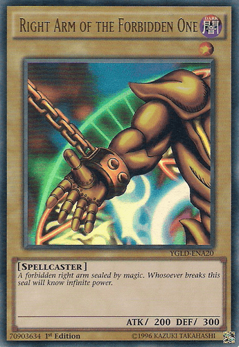 Right Arm of the Forbidden One - YGLD-ENA20 Ultra Rare Unlimited