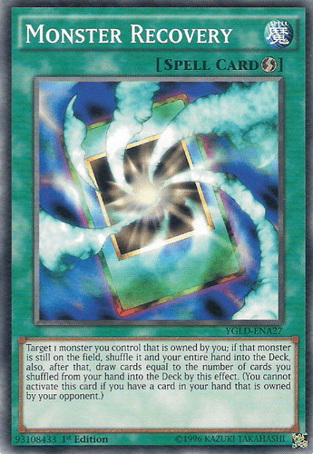 Monster Recovery - YGLD-ENA27 Common 1st Edition