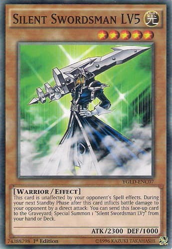 Silent Swordsman LV5 - YGLD-ENC07 Common 1st Edition