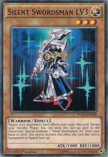 Silent Swordsman LV3 - YGLD-ENC08 Common 1st Edition