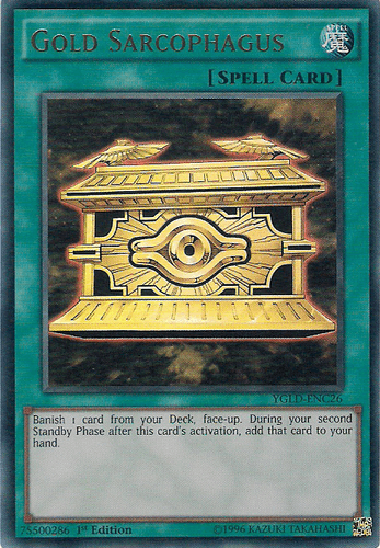 Gold Sarcophagus - YGLD-ENC26 Ultra Rare 1st Edition