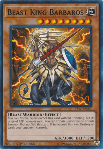Beast King Barbaros - YS17-EN007 Common 1st Edition