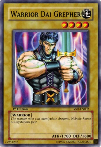 Warrior Dai Grepher - YSD-EN002 Common 1st Edition