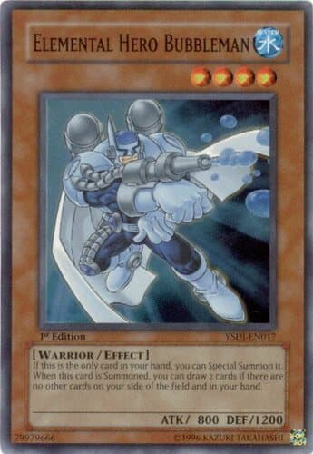 Elemental HERO Bubbleman - YSDJ-EN017 Super Rare Unlimited