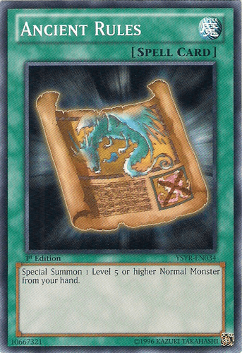 Ancient Rules - YSYR-EN034 Common 1st Edition