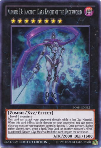 Number 23: Lancelot, Dark Knight of the Underworld - YZ07-EN001 Ultra Rare Limited Edition