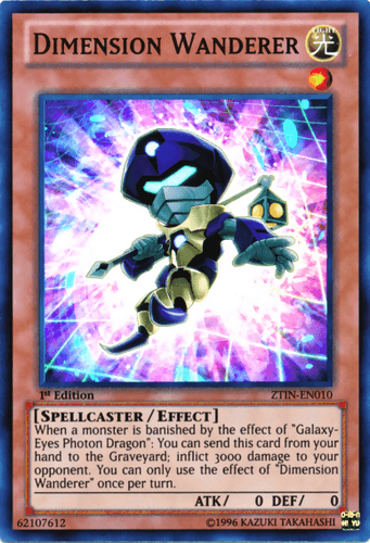 Dimension Wanderer - ZTIN-EN010 Super Rare 1st Edition
