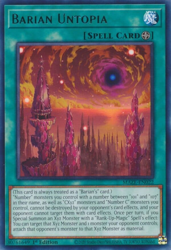 Barian Untopia - MAZE-EN022 Rare 1st Edition
