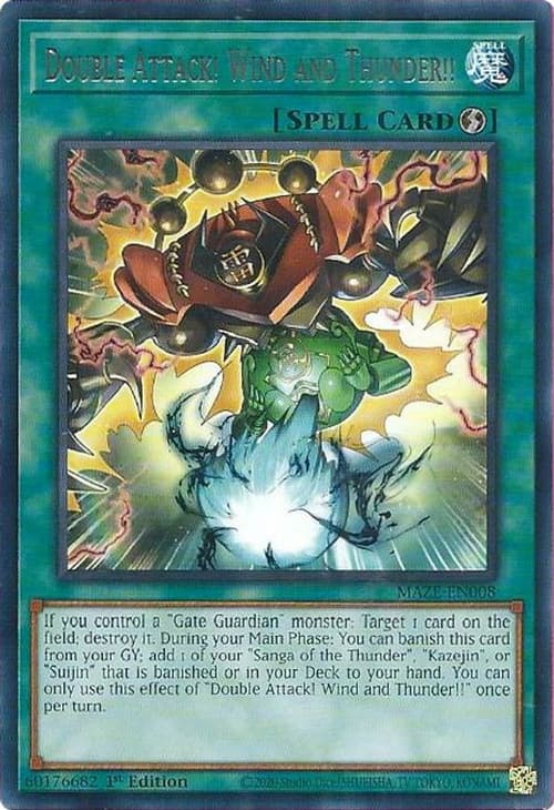 Double Attack! Wind and Thunder!! - MAZE-EN008 Rare 1st Edition