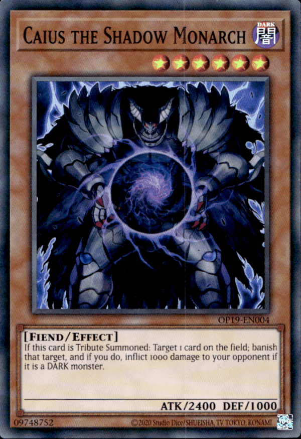 Caius the Shadow Monarch - OP19-EN004 Super Rare Unlimited