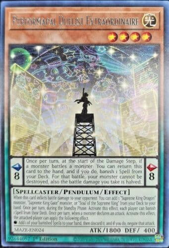 Performapal Duelist Extraordinaire - MAZE-EN024 Rare 1st Edition