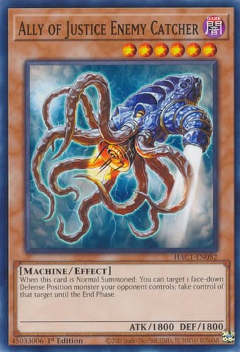 Ally of Justice Enemy Catcher - DT02-EN026 Duel Terminal Rare Parallel Rare Limited Edition