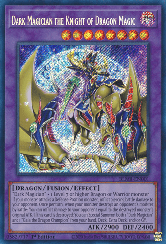 Dark Magician the Knight of Dragon Magic - BLMR-EN001 Secret Rare 1st Edition