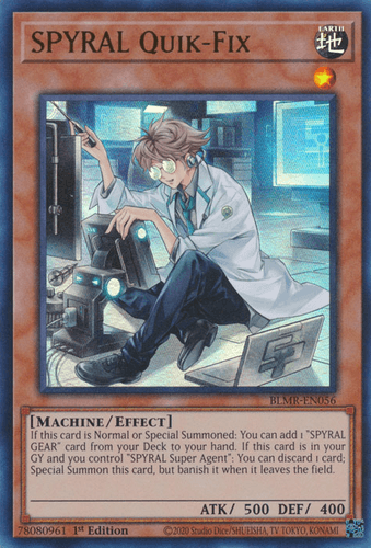 SPYRAL Quik-Fix - BLMR-EN056 Quarter Century Secret Rare 1st Edition