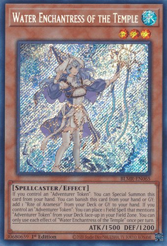 Water Enchantress of the Temple - BLMR-EN065 Secret Rare 1st Edition