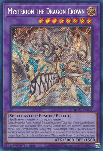 Mysterion the Dragon Crown - BLMR-EN071 Secret Rare 1st Edition