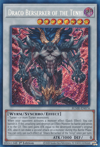 Draco Berserker of the Tenyi - BLMR-EN074 Secret Rare 1st Edition