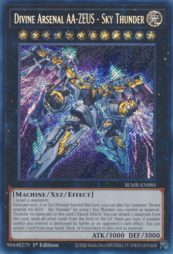 Divine Arsenal AA-ZEUS - Sky Thunder - BLMR-EN084 Quarter Century Secret Rare 1st Edition