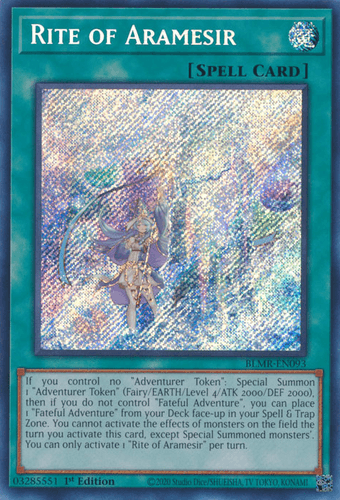 Rite of Aramesir - BLMR-EN093 Quarter Century Secret Rare 1st Edition