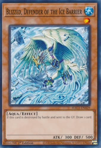 Blizzed, Defender of the Ice Barrier - DT01-EN010 Duel Terminal Super Parallel Rare Limited Edition