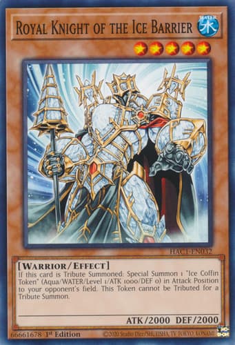 Royal Knight of the Ice Barrier - DT01-EN065 Duel Terminal Super Parallel Rare Limited Edition
