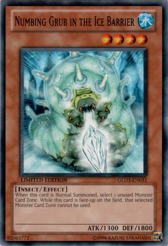 Numbing Grub in the Ice Barrier - DT01-EN066 Duel Terminal Rare Parallel Rare Limited Edition