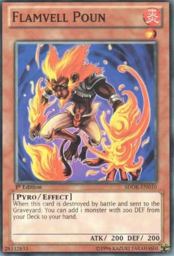 Flamvell Poun - DT01-EN070 Duel Terminal Rare Parallel Rare Limited Edition