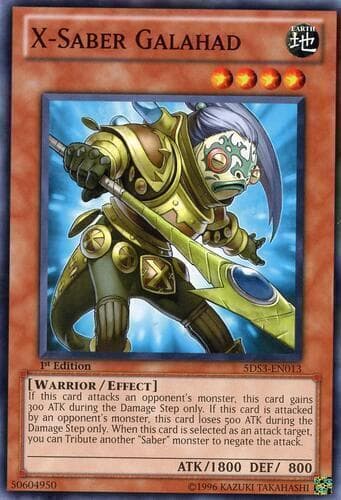 X-Saber Galahad - DT01-EN074 Duel Terminal Rare Parallel Rare Limited Edition