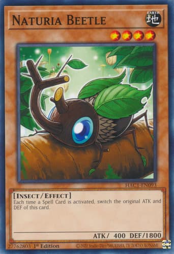 Naturia Beetle - DT02-EN007 Duel Terminal Normal Parallel Rare Limited Edition