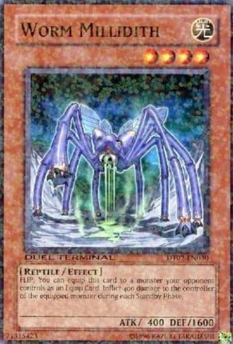Worm Millidith - DT02-EN030 Duel Terminal Normal Parallel Rare Limited Edition