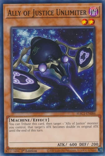 Ally of Justice Unlimiter - DT02-EN081 Duel Terminal Normal Parallel Rare Limited Edition