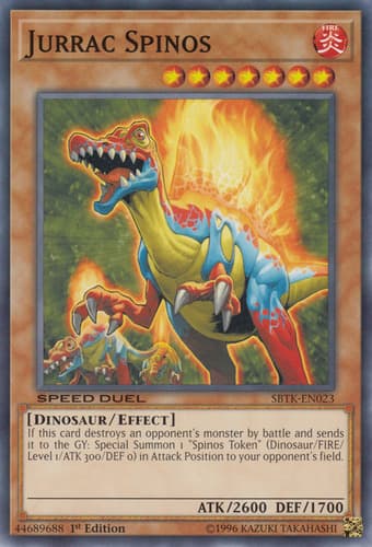 Jurrac Spinos - DT03-EN016 Duel Terminal Rare Parallel Rare Limited Edition