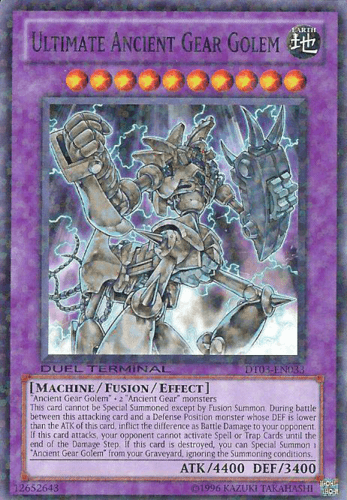 Ultimate Ancient Gear Golem - DT03-EN033 Duel Terminal Normal Parallel Rare Limited Edition