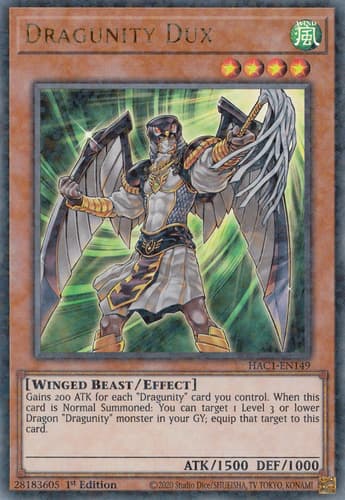 Dragunity Dux - DT03-EN059 Duel Terminal Super Parallel Rare Limited Edition