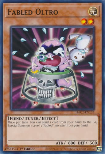 Fabled Oltro - DT03-EN066 Duel Terminal Normal Parallel Rare Limited Edition