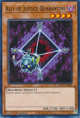 Ally of Justice Quarantine - DT03-EN079 Duel Terminal Normal Parallel Rare Limited Edition