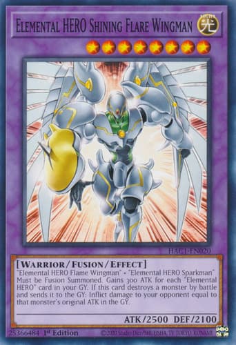Elemental HERO Shining Flare Wingman - DT03-EN086 Duel Terminal Rare Parallel Rare Limited Edition
