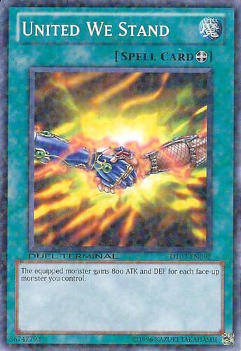 United We Stand - DT03-EN092 Duel Terminal Normal Parallel Rare Limited Edition