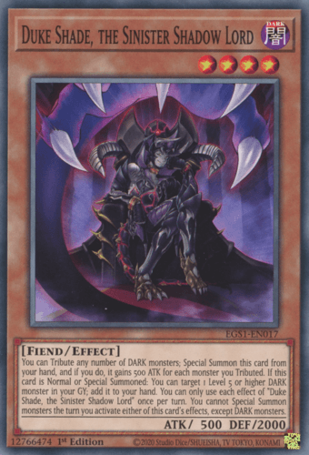 Duke Shade, the Sinister Shadow Lord - EGS1-EN017 Common Unlimited